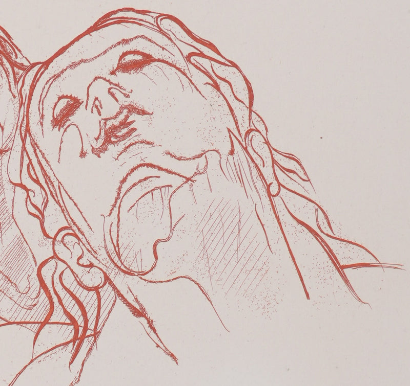 Henry de WAROQUIER : Trois femmes pensives, Gravure originale signée