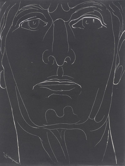 Henry de WAROQUIER : Portrait en clair-obscur, Gravure originale signée