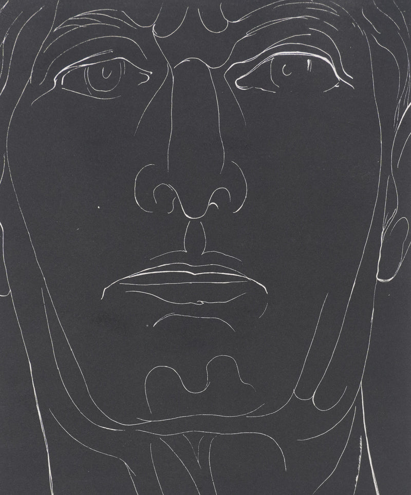 Henry de WAROQUIER : Portrait en clair-obscur, Gravure originale signée