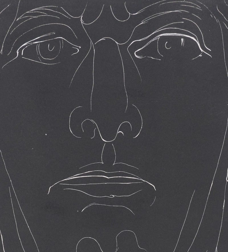 Henry de WAROQUIER : Portrait en clair-obscur, Gravure originale signée