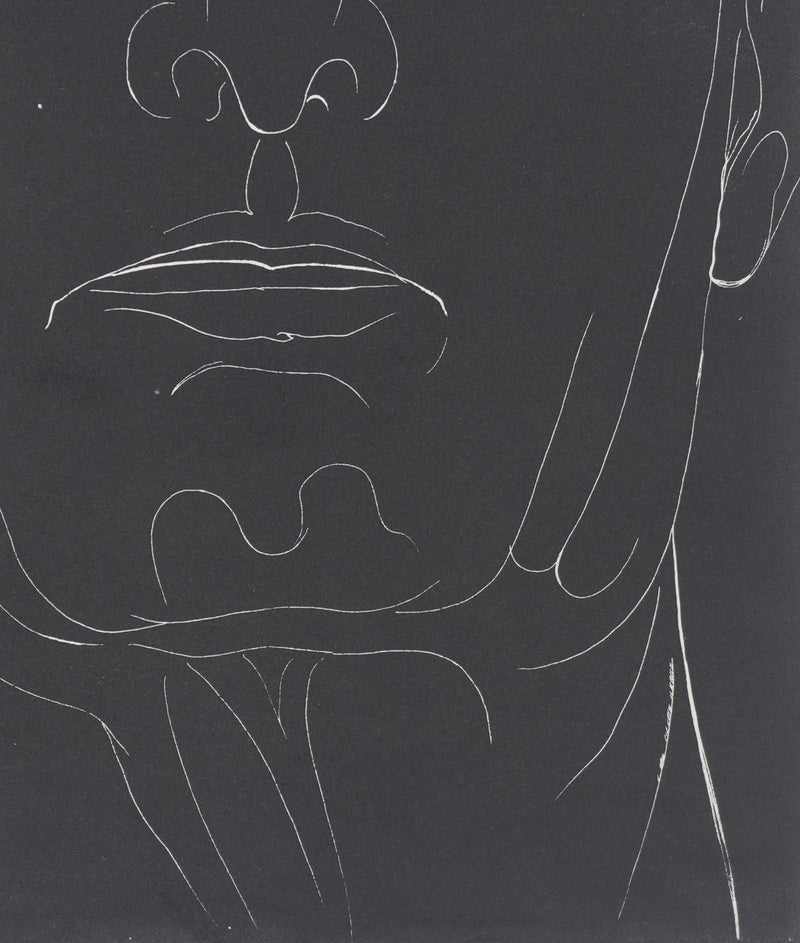 Henry de WAROQUIER : Portrait en clair-obscur, Gravure originale signée