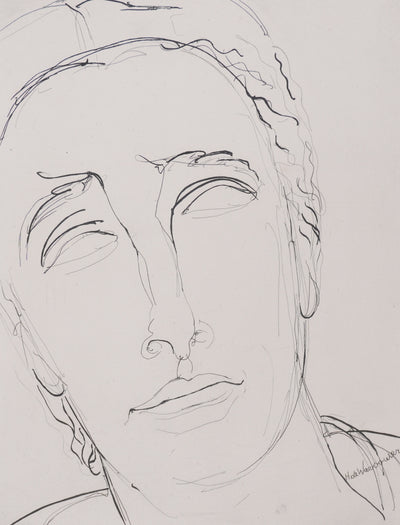 Henry de WAROQUIER : Portrait rêveur, Gravure originale signée