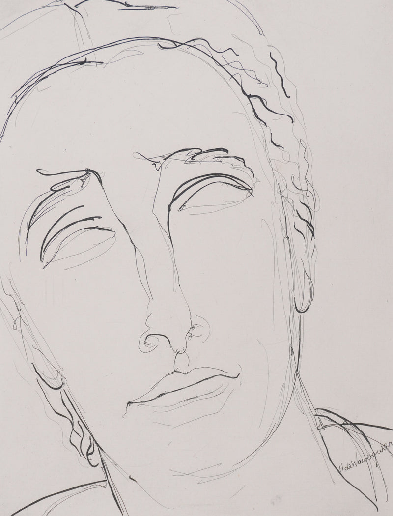Henry de WAROQUIER : Portrait rêveur, Gravure originale signée