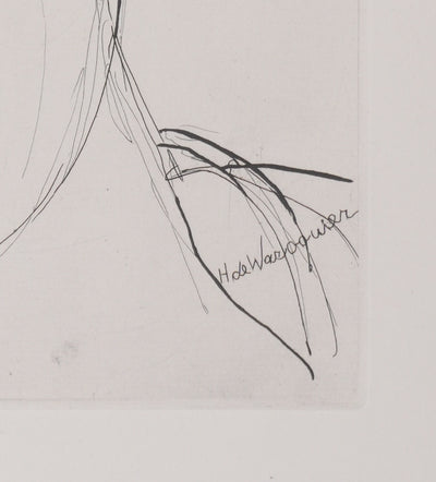 Henry de WAROQUIER : Portrait rêveur, Gravure originale signée