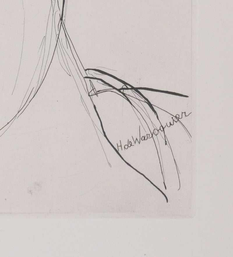 Henry de WAROQUIER : Portrait rêveur, Gravure originale signée