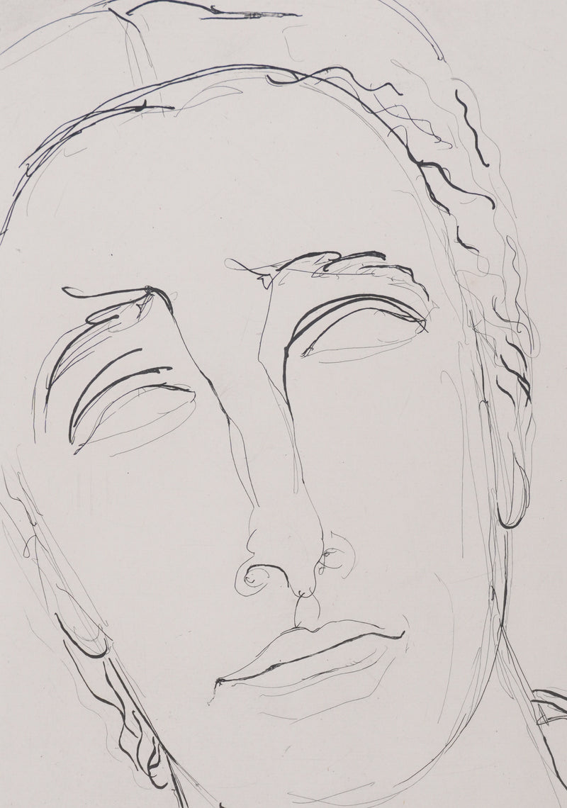 Henry de WAROQUIER : Portrait rêveur, Gravure originale signée