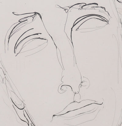 Henry de WAROQUIER : Portrait rêveur, Gravure originale signée