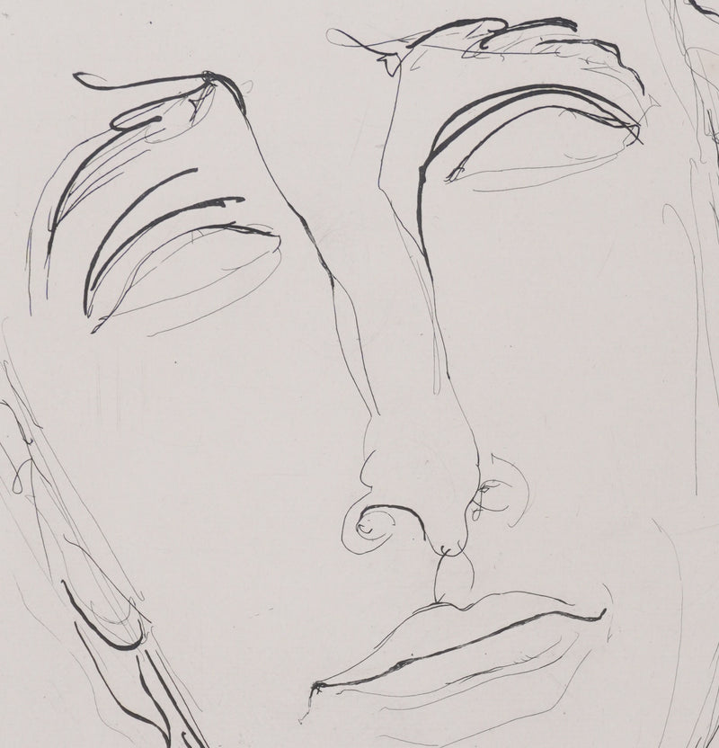 Henry de WAROQUIER : Portrait rêveur, Gravure originale signée