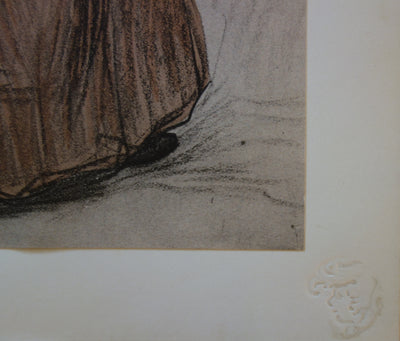 Victor PROUVE : Les joies de la famille, le baiser, Lithographie originale signée