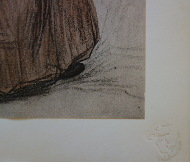 Victor PROUVE : Les joies de la famille, le baiser, Lithographie originale signée