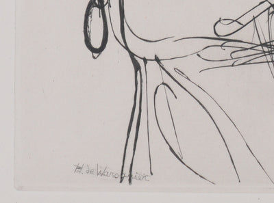 Henry de WAROQUIER : L’homme obscur, Gravure originale signée