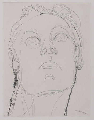 Henry de WAROQUIER : Portrait silencieux, Gravure originale signée