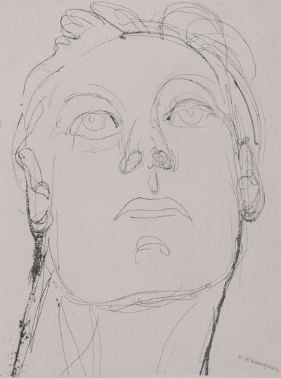 Henry de WAROQUIER : Portrait silencieux, Gravure originale signée