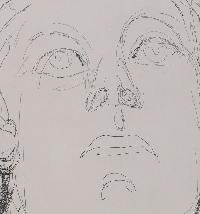 Henry de WAROQUIER : Portrait silencieux, Gravure originale signée