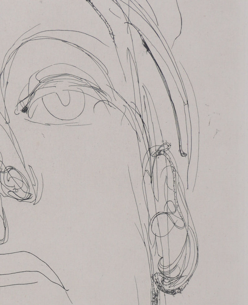 Henry de WAROQUIER : Portrait silencieux, Gravure originale signée