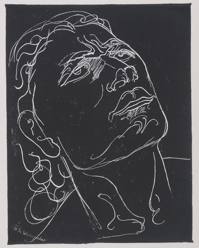 Henry de WAROQUIER :  Portrait dans l'ombre, Gravure originale signée