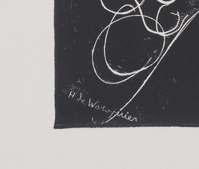 Henry de WAROQUIER :  Portrait dans l'ombre, Gravure originale signée