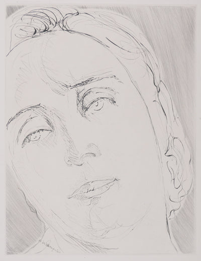 Henry de WAROQUIER : La femme rêveuse, Gravure originale signée