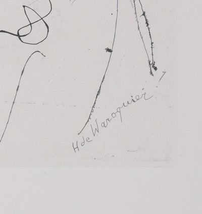 Henry de WAROQUIER : Portrait d'un homme barbu, Gravure originale signée