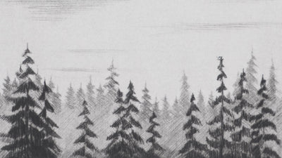 Camille COMBE : Lac norvégien, Gravure originale signée