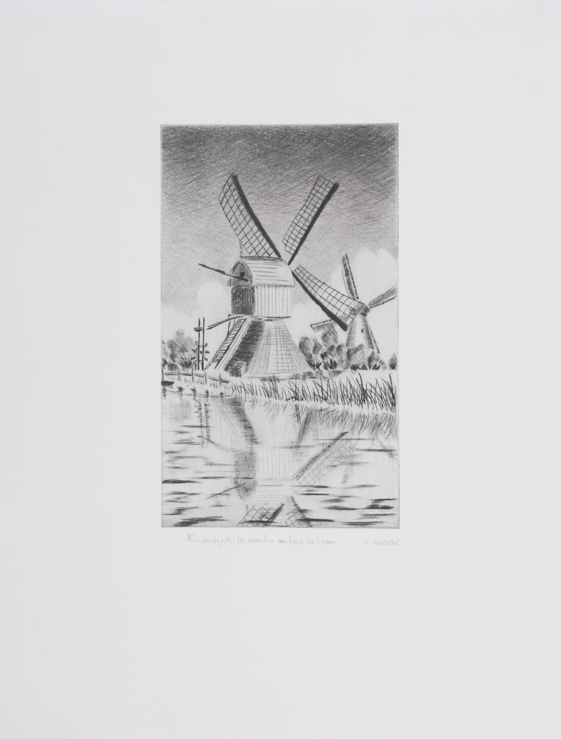 Camille COMBE : Kinderdijk, le moulin au bord de l&