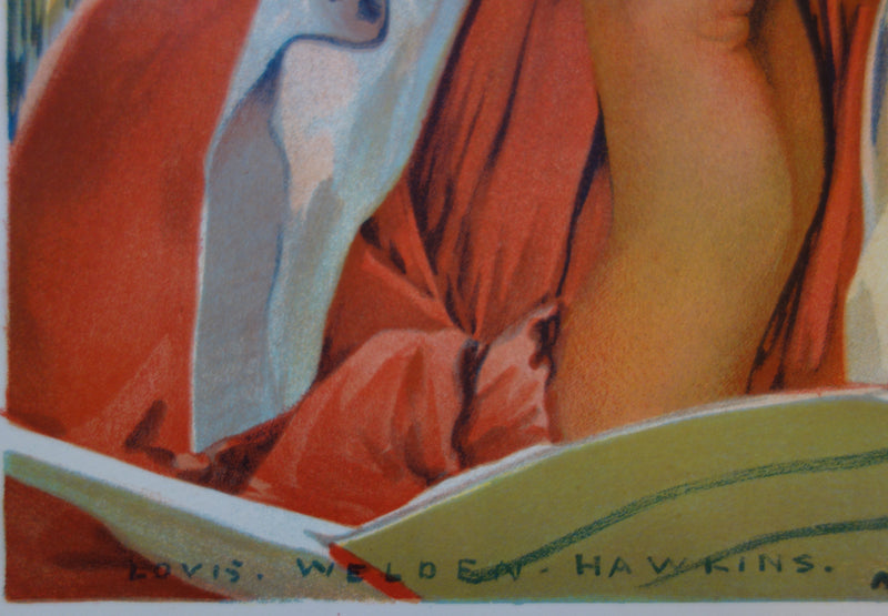 Louis Welden HAWKINS : Les liseuses, Lithographie originale signée