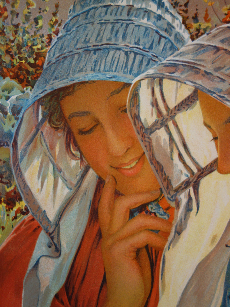 Louis Welden HAWKINS : Les liseuses, Lithographie originale signée