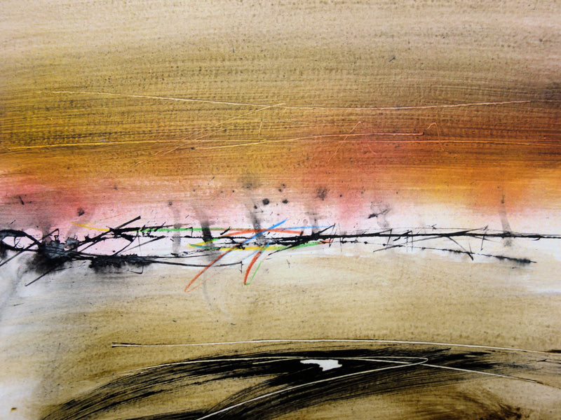 Julius BALTAZAR : Paysage abstrait, Huile originale signée