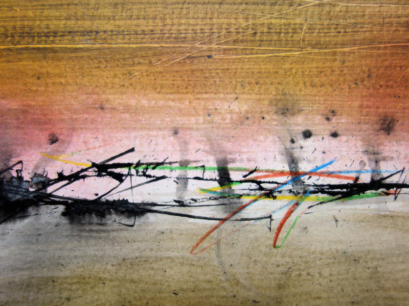 Julius BALTAZAR : Paysage abstrait, Huile originale signée