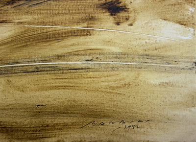 Julius BALTAZAR : Paysage abstrait, Huile originale signée