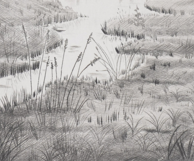 Camille COMBE : En forêt noire, Gravure originale signée