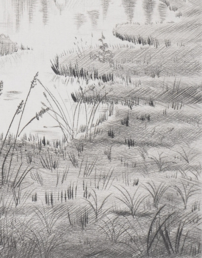 Camille COMBE : En forêt noire, Gravure originale signée