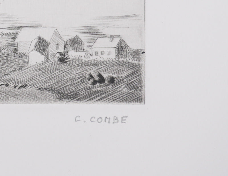 Camille COMBE : Aux îles Feroe, Gravure originale signée