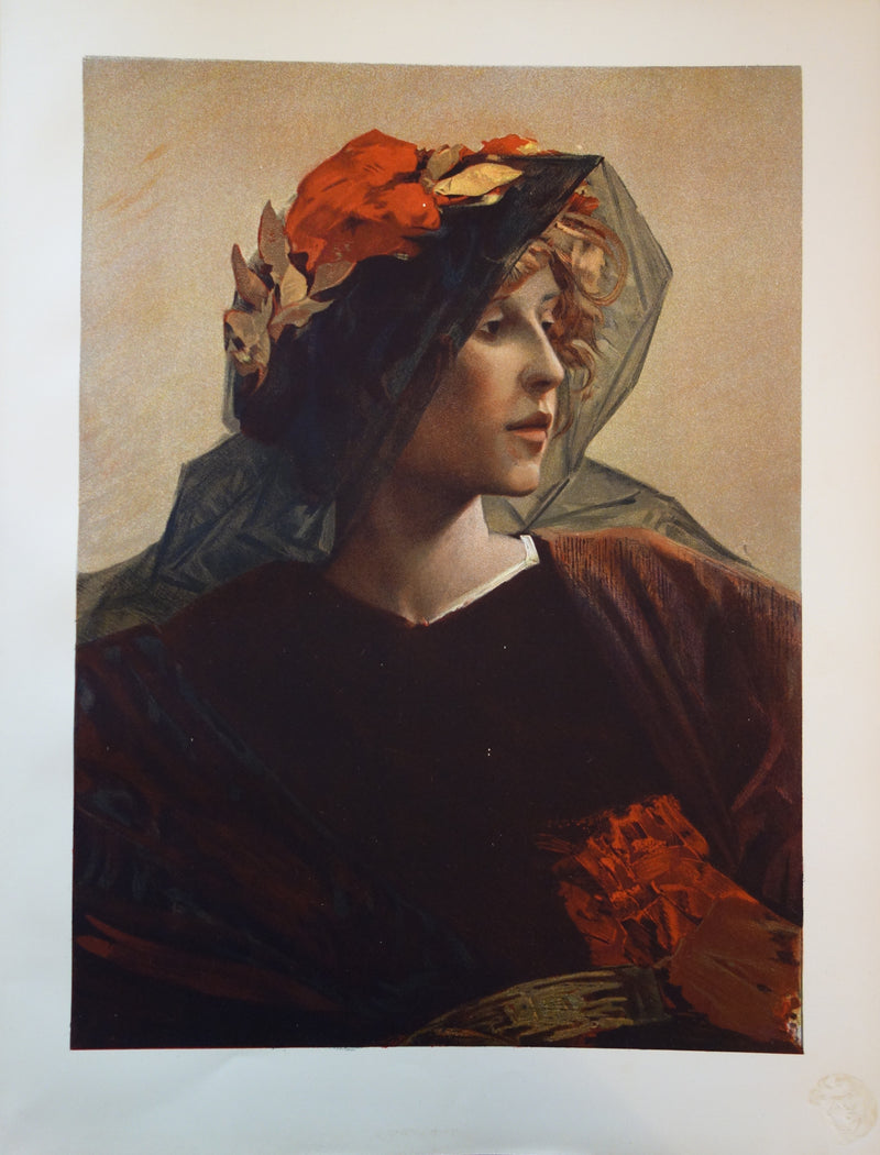 Alfred Pierre AGACHE : Caprices de Verlaine, Imperia, Lithographie originale signée