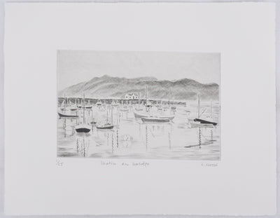 Camille COMBE : Matin en Norvège, Gravure originale signée