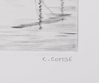 Camille COMBE : Matin en Norvège, Gravure originale signée