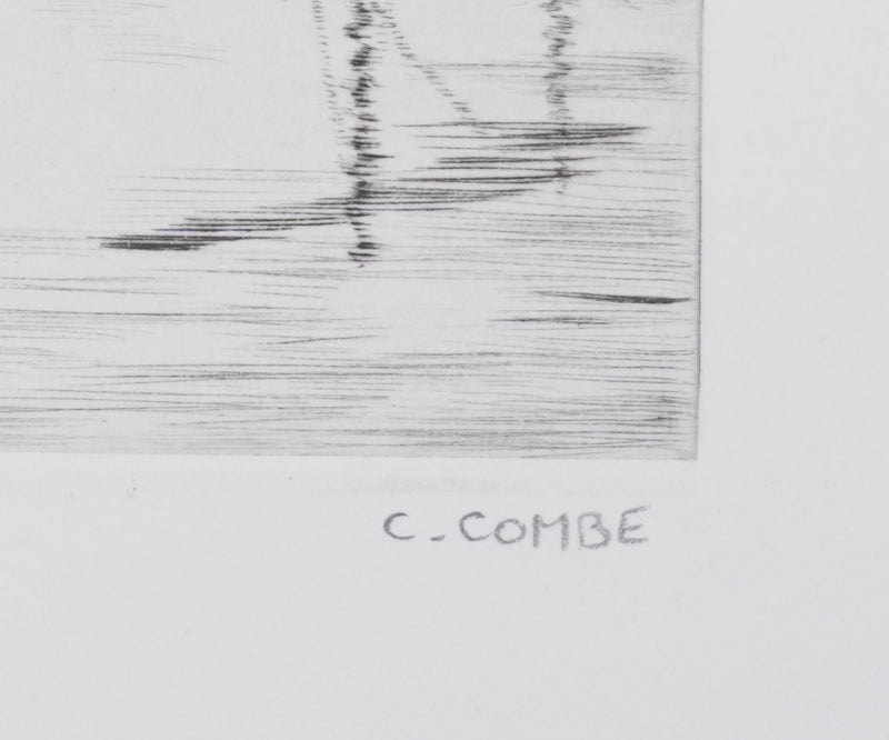 Camille COMBE : Matin en Norvège, Gravure originale signée