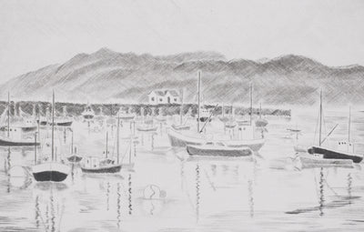 Camille COMBE : Matin en Norvège, Gravure originale signée