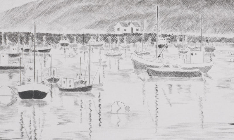 Camille COMBE : Matin en Norvège, Gravure originale signée