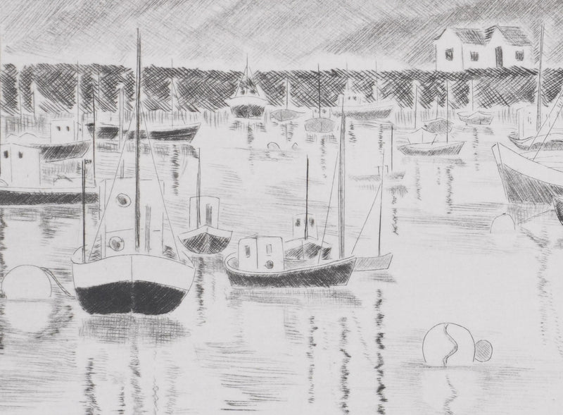 Camille COMBE : Matin en Norvège, Gravure originale signée