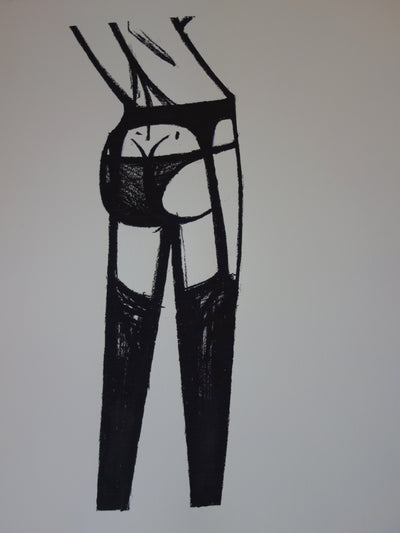 Bernard BUFFET : Le Léthé, les jarretelles, Lithographie originale (photo de détail 3) - Crédit photo : Galerie Art.Paris