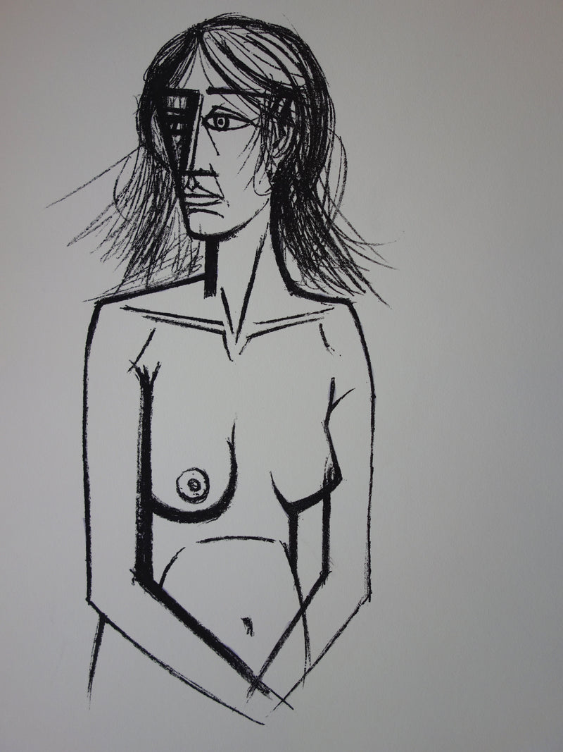 Bernard BUFFET : Nu de face, Printemps, Lithographie originale (photo de détail 2) - Crédit photo : Galerie Art.Paris