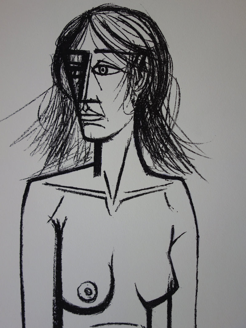 Bernard BUFFET : Nu de face, Printemps, Lithographie originale (photo de détail 3) - Crédit photo : Galerie Art.Paris