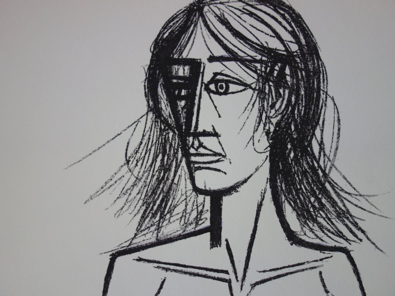 Bernard BUFFET : Nu de face, Printemps, Lithographie originale (photo de détail 4) - Crédit photo : Galerie Art.Paris