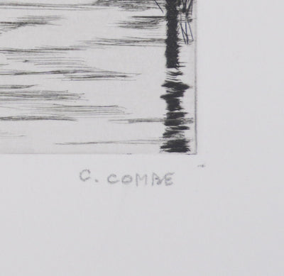 Camille COMBE : Les heures calmes de Spaarndam, Gravure originale signée