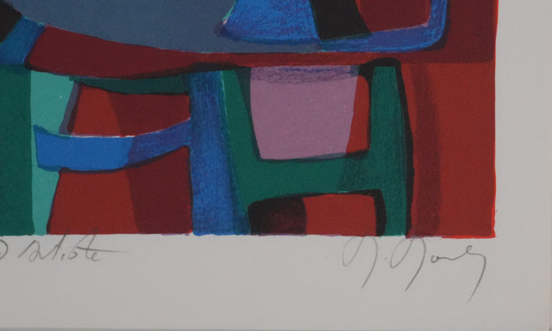 Marcel MOULY : Nature morte au luth (E.A.), Lithographie originale signée