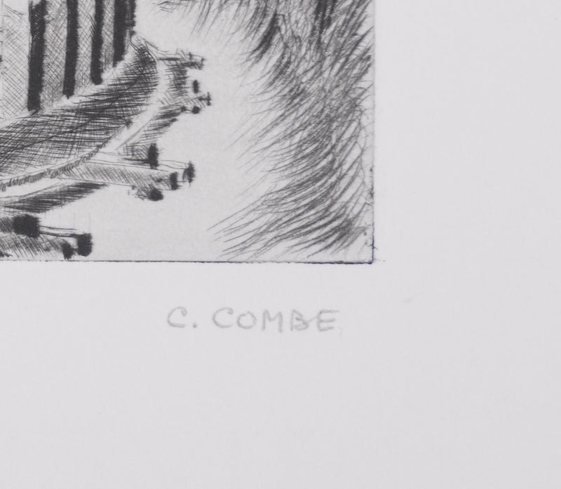 Camille COMBE : Enkhuizen, les voiliers sont de retour, Gravure originale signée