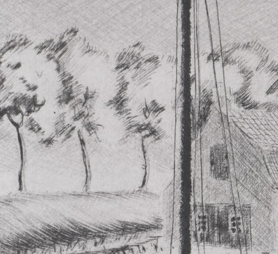 Camille COMBE : A Enkhuizen, Gravure originale signée