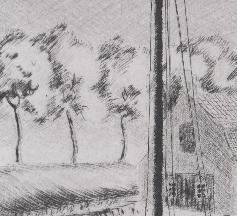 Camille COMBE : A Enkhuizen, Gravure originale signée