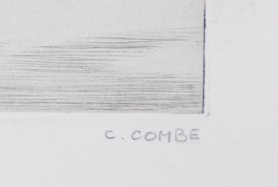 Camille COMBE : La terre des Pics Aigus, Gravure originale signée